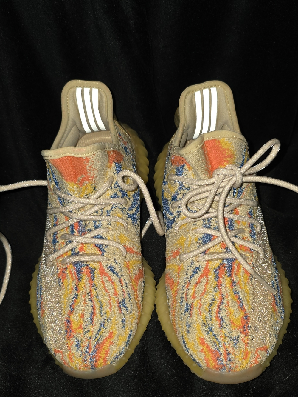 Kids Yeezy Multicolor Knit Athletic Sneakers